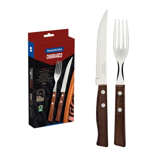 [086-10567] JUEGO PARA ASADO TRAMONTINA 22299/009 TRADICIONAL 12PZS