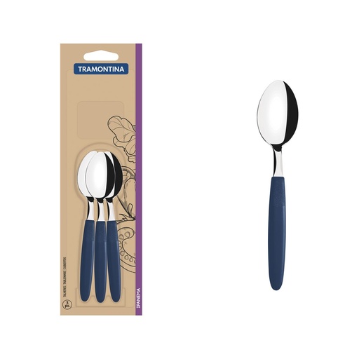 [086-46108] CUCHARA DE TE TRAMONTINA 23367/310 IPANEMA 3PZS AZUL