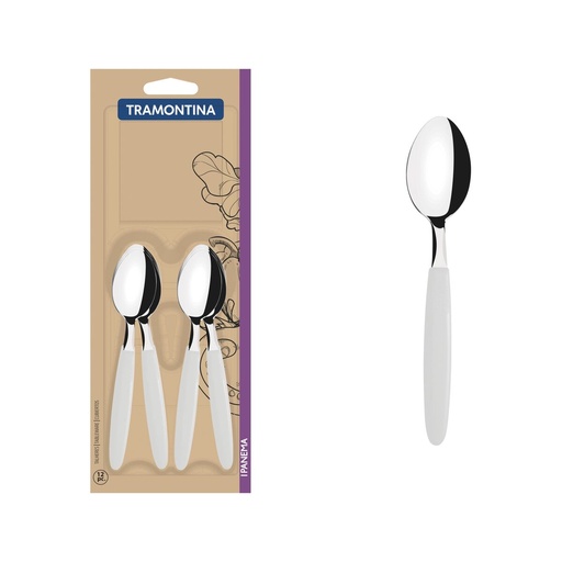 [086-26883] CUCHARA DE TE TRAMONTINA 23367/980 IPANEMA 12PZS BLANCO