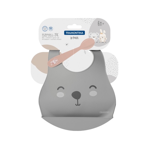 [086-99559] KIT BABERO + CUCHARA INFANTIL TRAMONTINA 23797/404 LE PETIT 2PZS