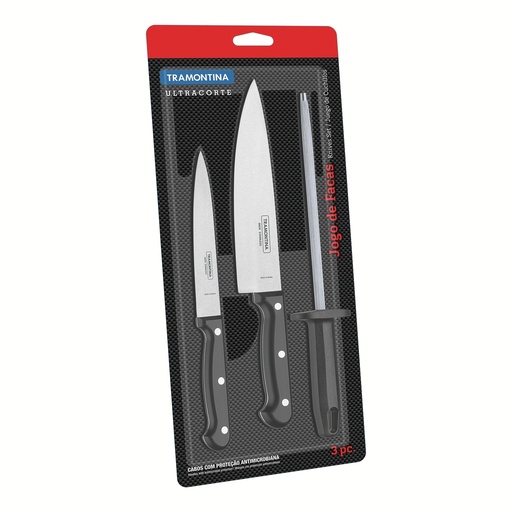 [086-75594] CUCHILLOS TRAMONTINA 23899/072 ULTRACORTE 3PZS