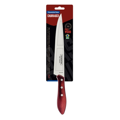 [086-74894] CUCHILLO TRAMONTINA 21190/178 POLYWOOD ROJO 8"
