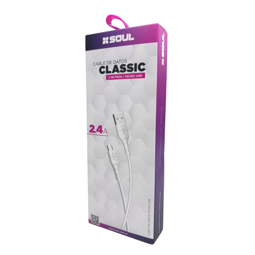 [164-74173] CABLE DE DATOS SOUL CLASSIC USB-CLMI2M MICRO USB 2M