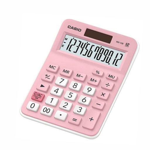 [053-13791] CALCULADORA CASIO MX-12PK ROSA ROSA