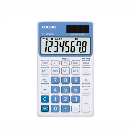 [053-20300] CALCULADORA CASIO SL-300NC CELESTE