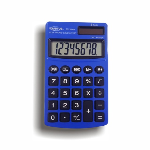 [108-01000] CALCULADORA EXAKTUS EX-1000 AZUL