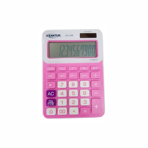 [108-01024] CALCULADORA EXAKTUS EX-20R ROSA