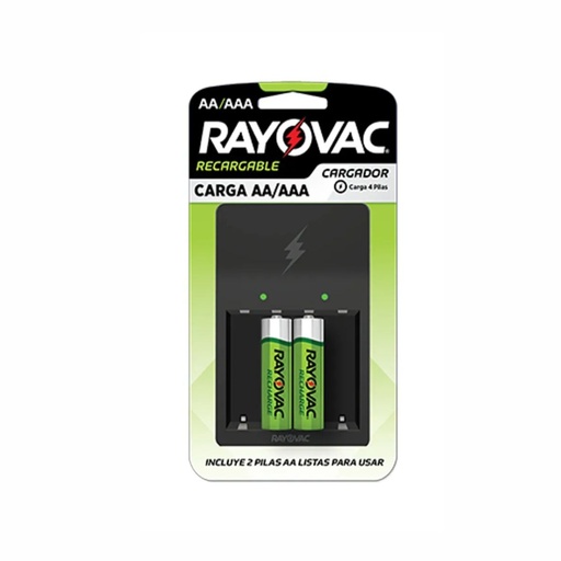 [030-00132] CARGADOR PILA RAYOVAC PS132-2ARG 4 PILAS