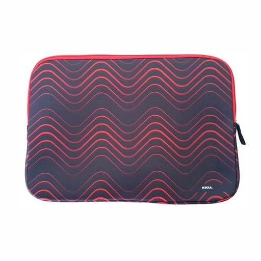 [164-17011] FUNDA SOUL 17" LINES ROJO