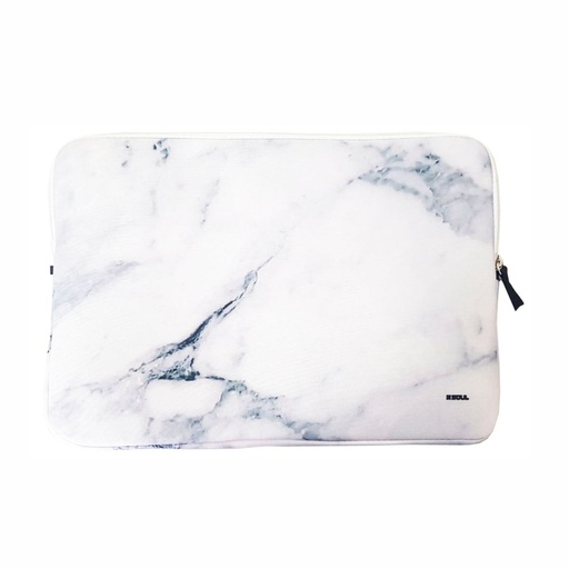 [164-17012] FUNDA SOUL 17" MARBLE BLANCO