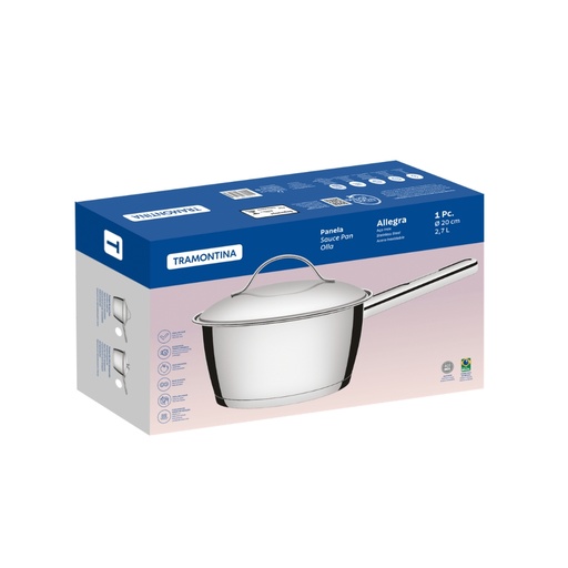 [086-51200] CACEROLA TRAMONTINA 62651/200 ALLEGRA 20CM