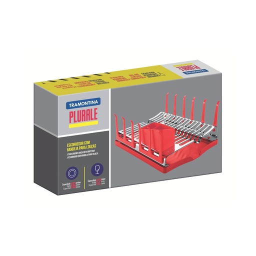 [086-35060] ESCURRIDOR TRAMONTINA 61535/060 PLURALE ROJO