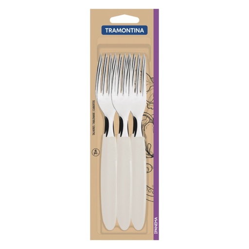 [086-62666] TENEDOR DE MESA TRAMONTINA 23362/666 IPANEMA GRIS 6PZS