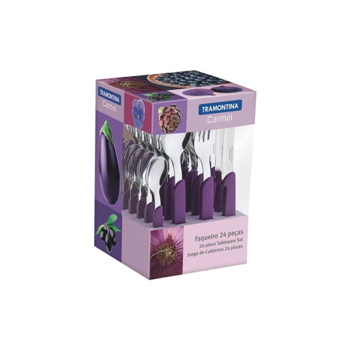 [086-09030] JUEGO TRAMONTINA 23499/030 CARMEL 24PZ VIOLETA