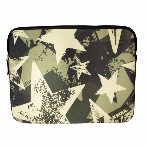 [164-14019] FUNDA SOUL 14.0" CAMO STAR VERDE                                                                    