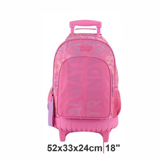 [199-77665] MOCHILA CARRO TRENDY 27766 FUCSIA